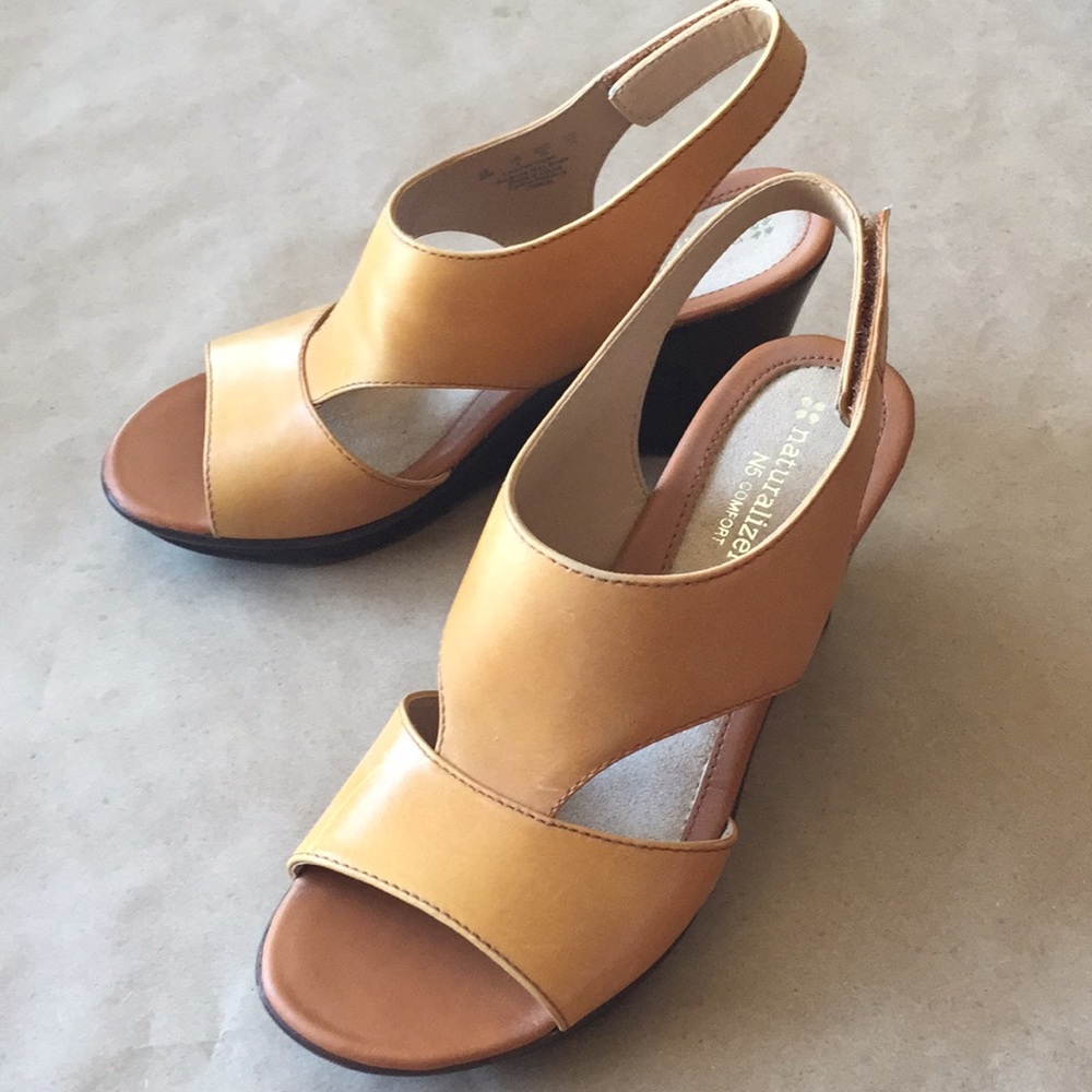 Brown sandal heels Orrin brown lea naturilizer